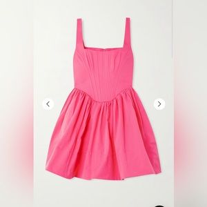 STAUD - Landscape gathered cotton-blend faille mini dress